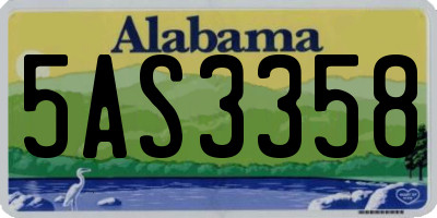 AL license plate 5AS3358
