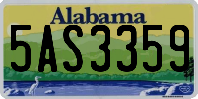 AL license plate 5AS3359