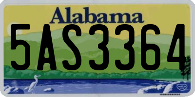 AL license plate 5AS3364