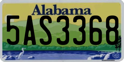 AL license plate 5AS3368