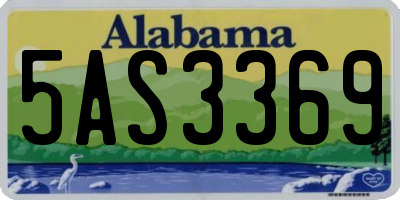 AL license plate 5AS3369