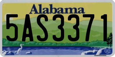 AL license plate 5AS3371