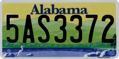AL license plate 5AS3372