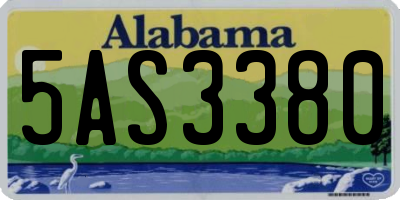 AL license plate 5AS3380
