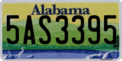 AL license plate 5AS3395