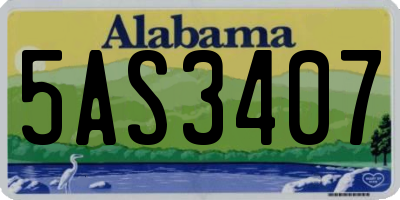 AL license plate 5AS3407