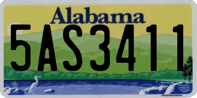 AL license plate 5AS3411