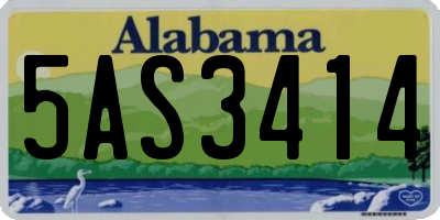 AL license plate 5AS3414
