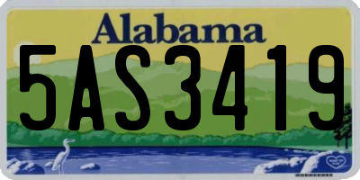 AL license plate 5AS3419
