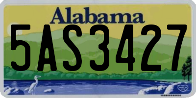 AL license plate 5AS3427