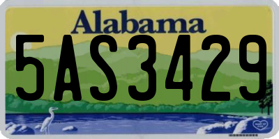 AL license plate 5AS3429