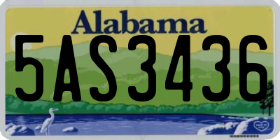 AL license plate 5AS3436