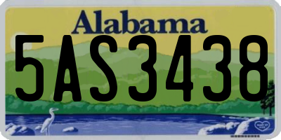 AL license plate 5AS3438