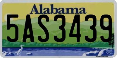 AL license plate 5AS3439