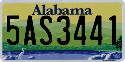 AL license plate 5AS3441
