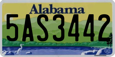 AL license plate 5AS3442