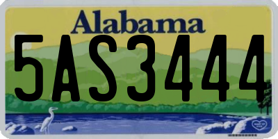 AL license plate 5AS3444