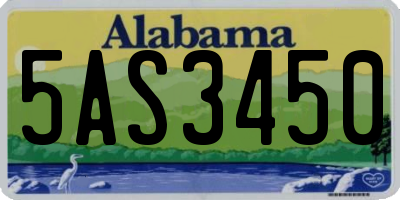 AL license plate 5AS3450