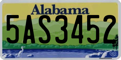 AL license plate 5AS3452