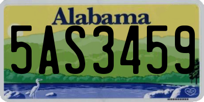 AL license plate 5AS3459