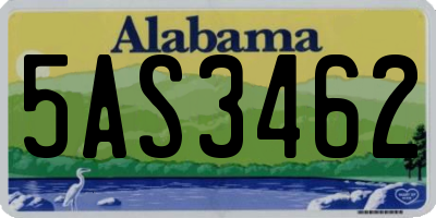 AL license plate 5AS3462