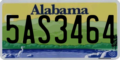 AL license plate 5AS3464