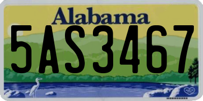 AL license plate 5AS3467
