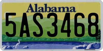 AL license plate 5AS3468