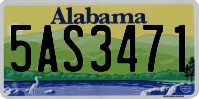 AL license plate 5AS3471