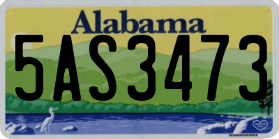 AL license plate 5AS3473