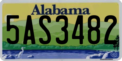 AL license plate 5AS3482
