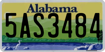 AL license plate 5AS3484