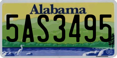 AL license plate 5AS3495