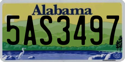 AL license plate 5AS3497