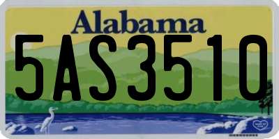 AL license plate 5AS3510