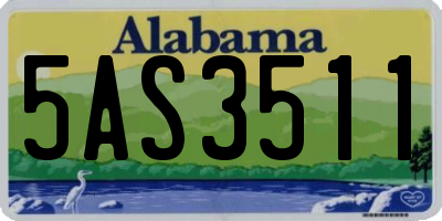 AL license plate 5AS3511