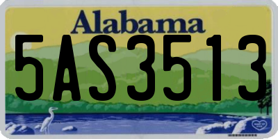 AL license plate 5AS3513