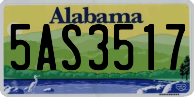 AL license plate 5AS3517