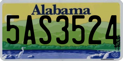 AL license plate 5AS3524
