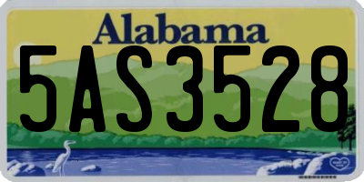 AL license plate 5AS3528