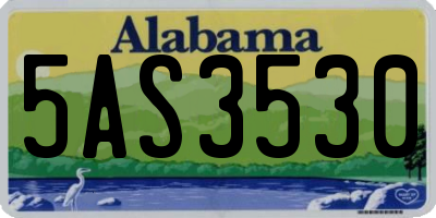 AL license plate 5AS3530
