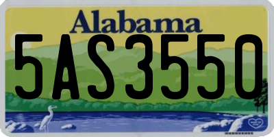 AL license plate 5AS3550