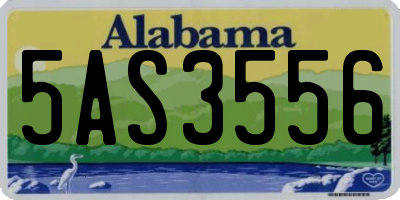 AL license plate 5AS3556