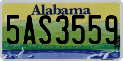 AL license plate 5AS3559