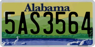 AL license plate 5AS3564