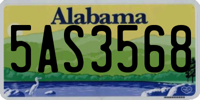 AL license plate 5AS3568