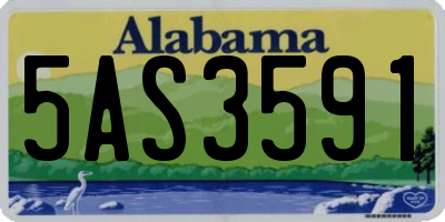 AL license plate 5AS3591