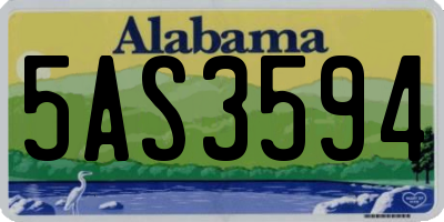 AL license plate 5AS3594