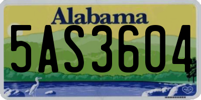 AL license plate 5AS3604