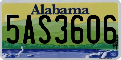 AL license plate 5AS3606